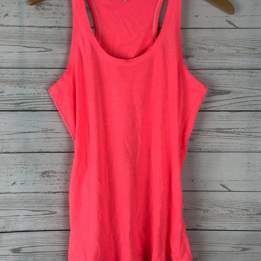 Pink/Coral Under Armour Open Back Racerback Tank - Picture 6 of 8